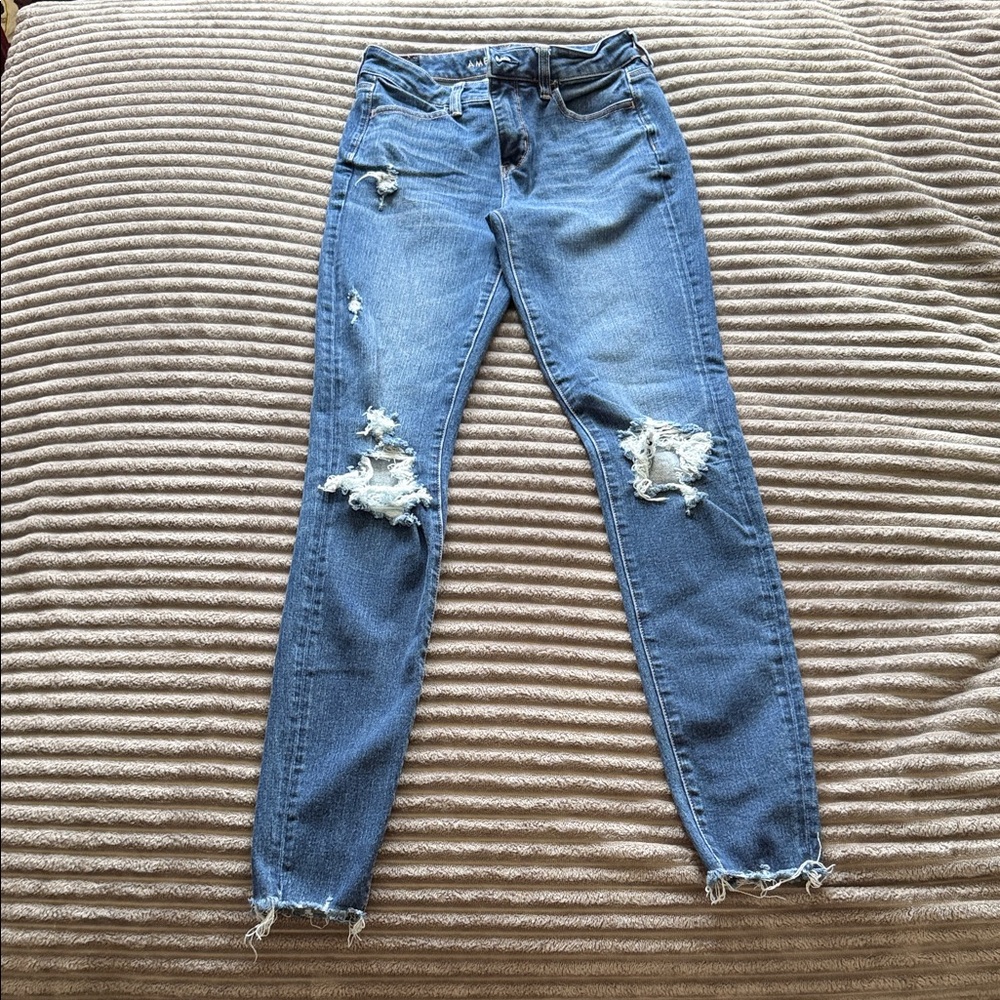 AE high rise the dream jean jegging size 4 extra long
